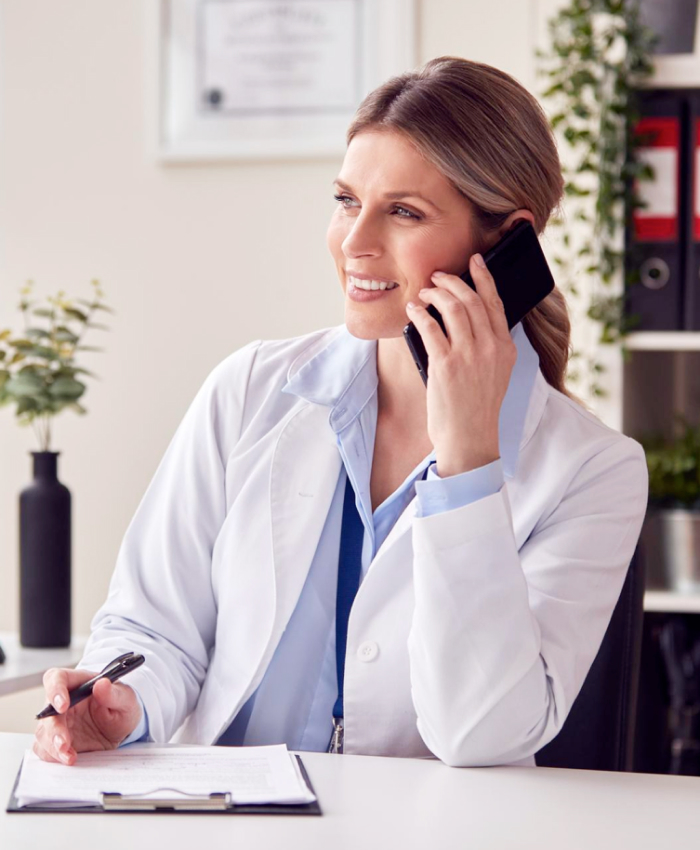 A team member ready to answer questions